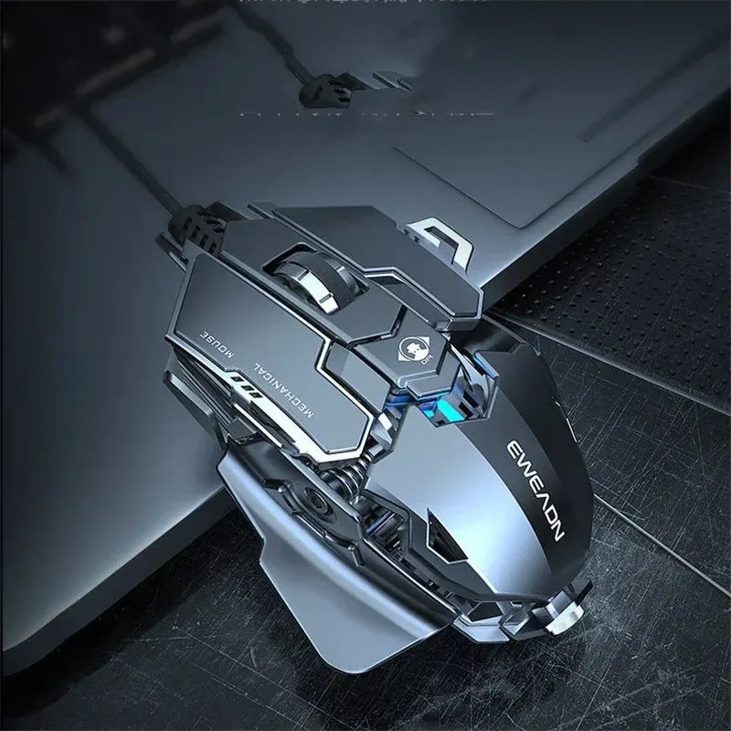 Ergonomic RGB Mechanical Metal Wired Gaming Mouse - Image 0