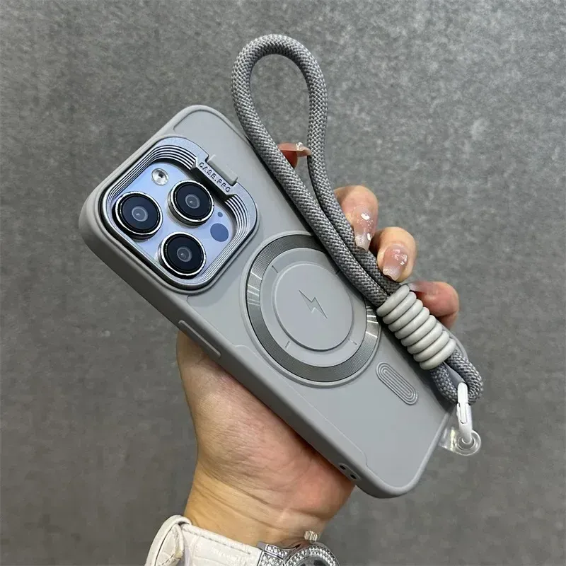 Magnetic Soft Wrist Bracket Lens Cover iPhone Case - Image 0