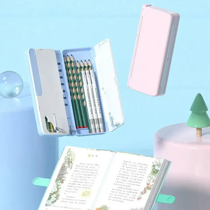 Note Keeper Foldable Book Holder Pencil Box - Image 0
