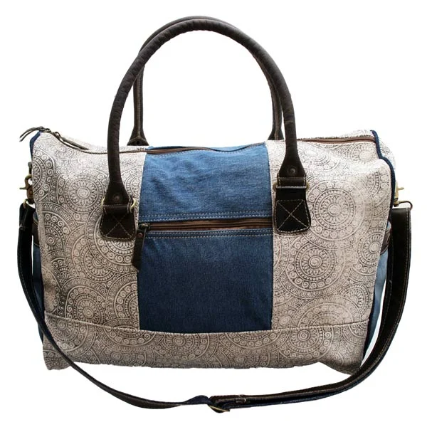Weekender Canvas Tragetasche Tasche Schultertasche Shopper Strandtasche Einkaufstasche Reisetasche Blau
