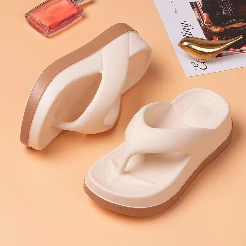 Korean Style Thick Sole Summer Slippers - Image 0