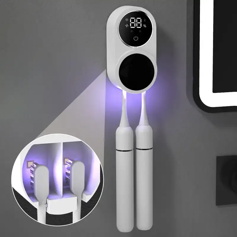 Wall-Mounted UV Light Sterilizer Toothbrush Holder - Image 0