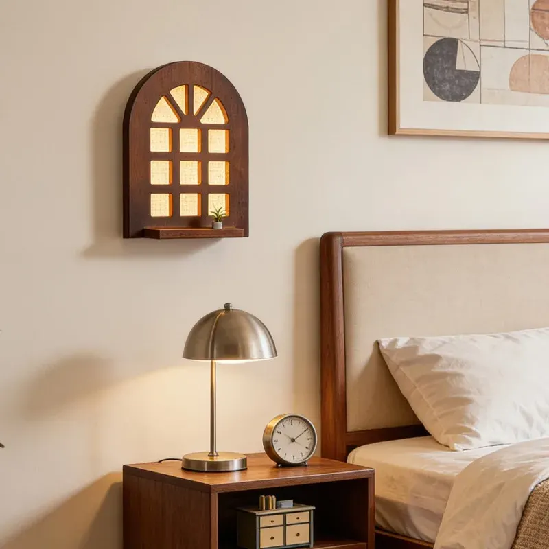 Japanese Style Arched Window Wall Lamp - Image 0