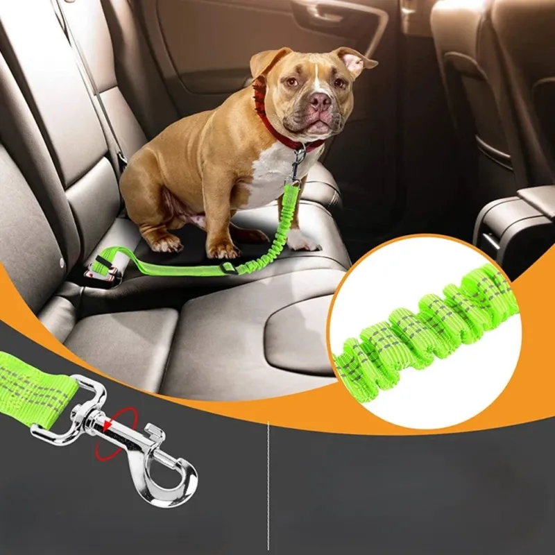 Adjustable Double Breathable Mesh Pet Car Safety Leash - Image 0