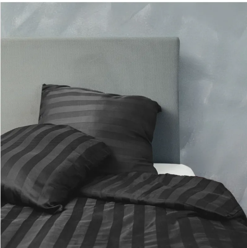 Bambus-Satin-Bettwäsche, koksgrau, 140x200 - 63x60