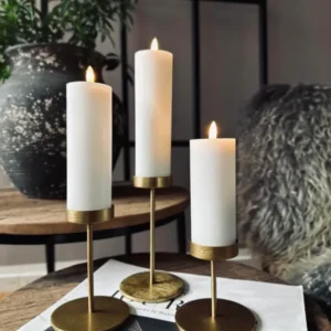 Kerzenhalter-Set für Stumpenkerzen – Golden Liva