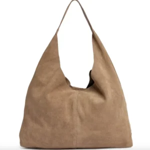 Shopper aus weichem Wildleder - Sand