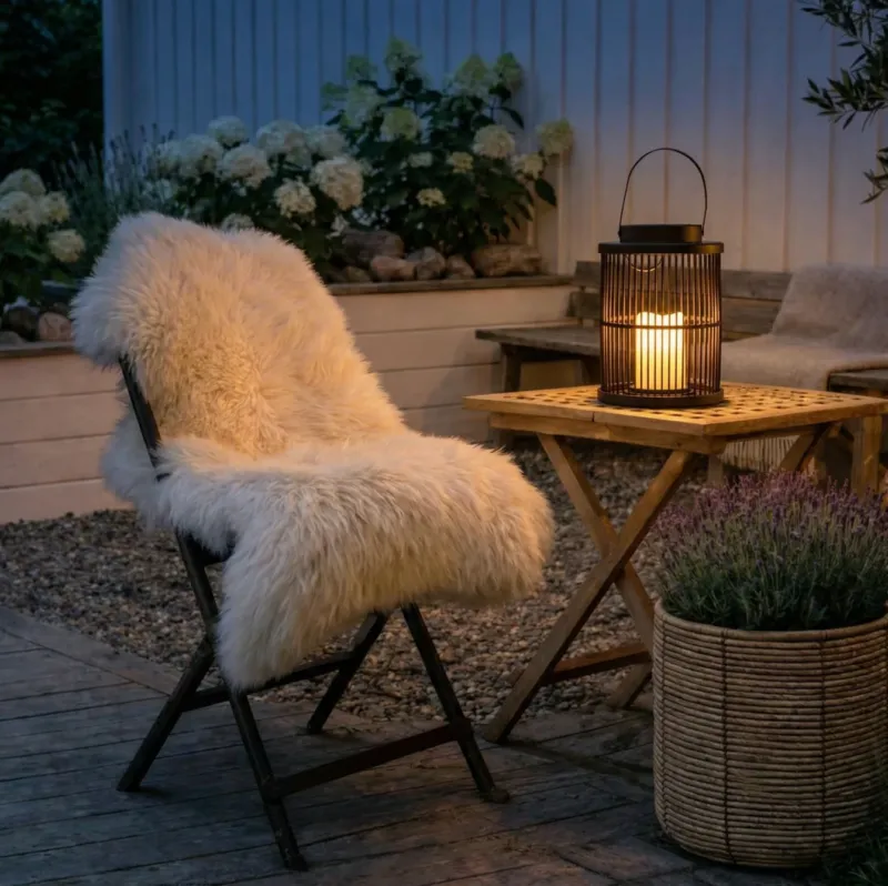 Laterne mit Solarzellen - Black design