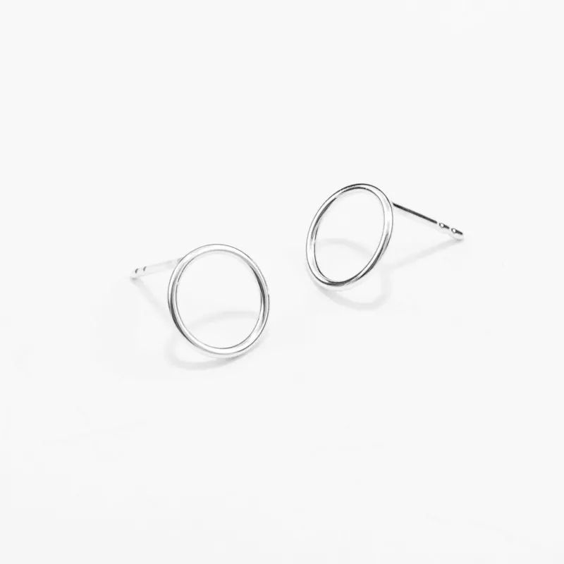 SPIRAL - hochglänzender 925er Sterling Silber OHRSTECKER - D=10 mm | Jonathan Radetz