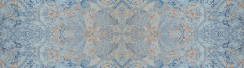 Spritzschutz-Alte blaue Vintage Fliesen