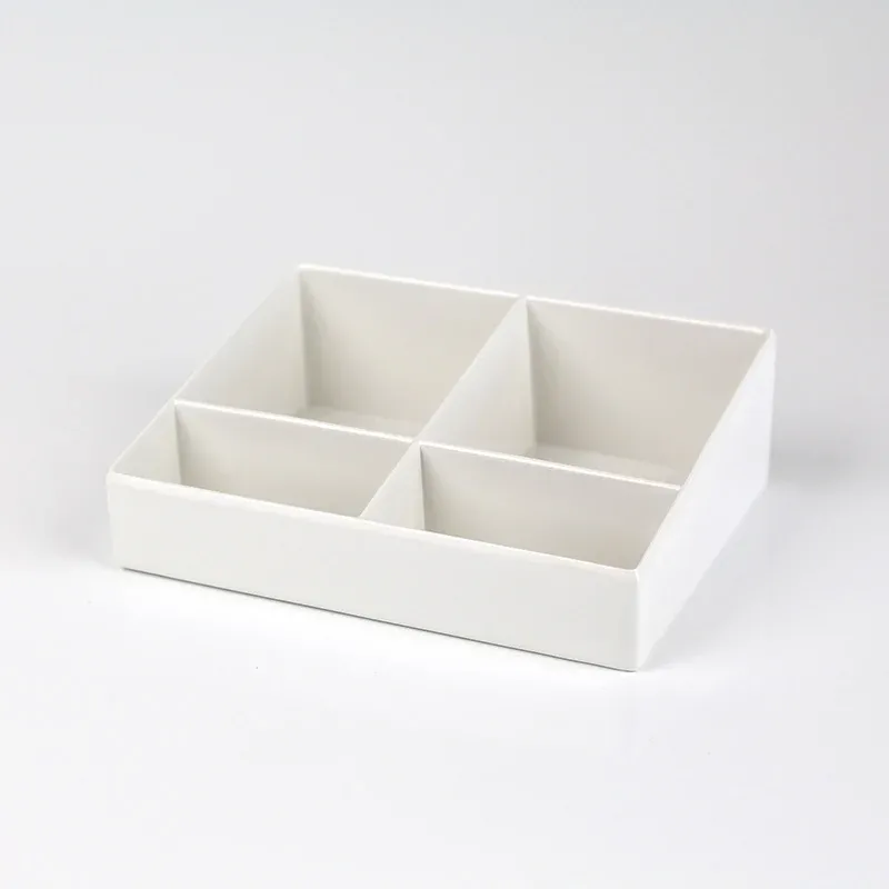 Vassoio in melamina per bustine colore bianco