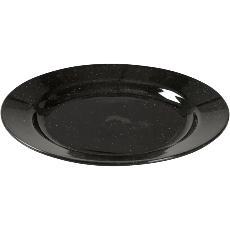 ABENA® Mehrweg Teller, schwarz, Ø 18cm 1 Karton (8 Packungen × 12 Stück)