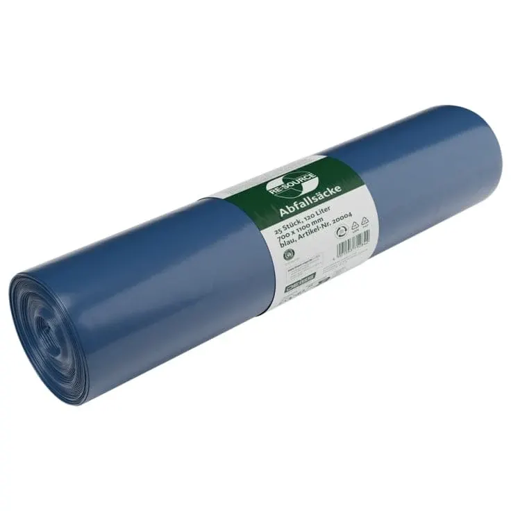 DEISS BLAUER ENGEL Abfallsack 120 Liter blau, Typ 60 1 Karton = 10 Rollen á 25 Stück
