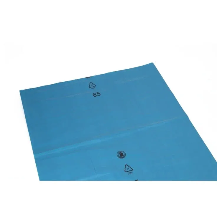 DEISS LDPE Abfallsäcke 260 Liter mit Seitenfalte lose blau, T100