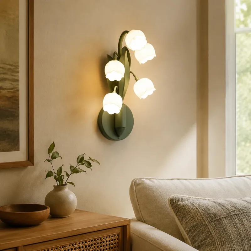 Forest Floor Lily of the Valley Wall Lamp