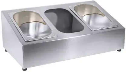 Edelstahl Besteckkasten für 3 Einsätze für Bestecke GN 1/4 7002/001 - CPGASTRO