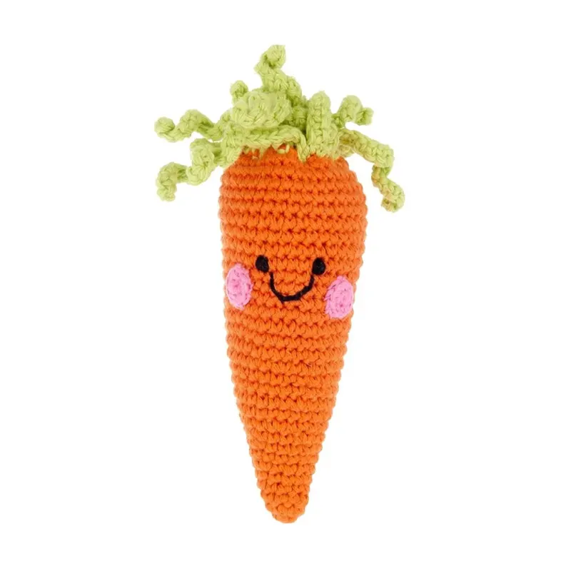 Handgemachte Baby Rassel 'Karotte'