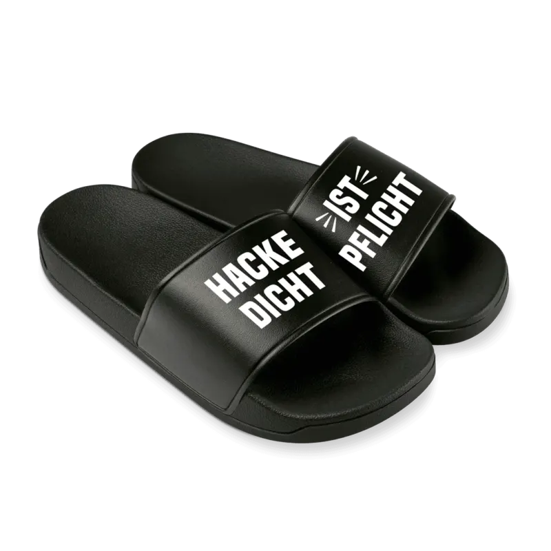 Bild: Badeschuhe - Hacke Dicht ist Pflicht.