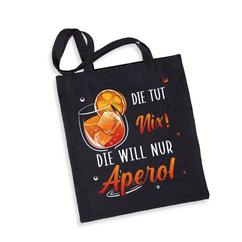 Bild: Baumwolltasche - Die tut nix! Die will nur Aperol..