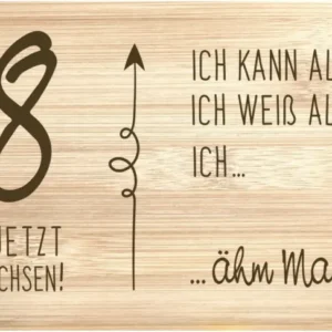 Bild: Frühstücksbrettchen - 18 ab jetzt erwachsen!.