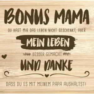 Bild: Frühstücksbrettchen - Bonus Mama, du hast mein Leben besser gemacht.