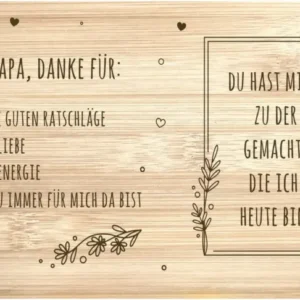 Bild: Frühstücksbrettchen - Lieber Papa, danke für alles! - Tochter/Sohn.