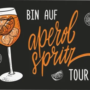 Bild: Fußmatte - Bin auf Aperol Spritztour.