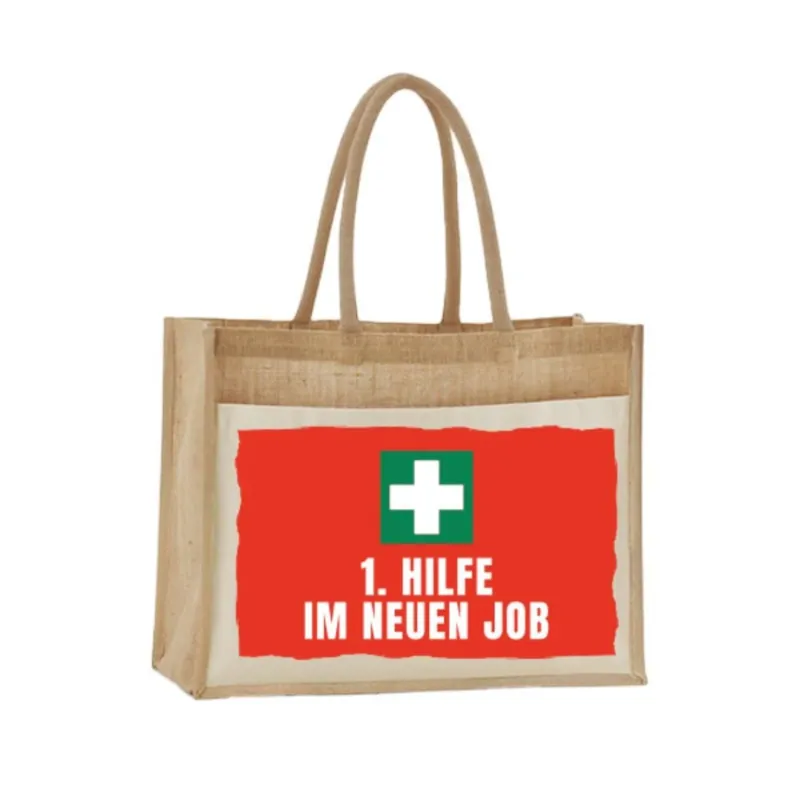 Bild: Jutetasche - 1. Hilfe im neuen Job.