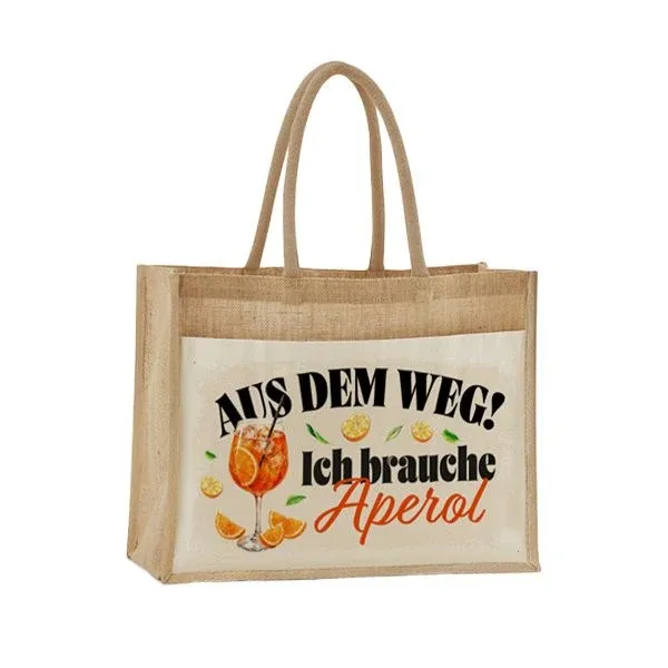 Bild: Jutetasche - Aus dem Weg! Ich brauche Aperol.