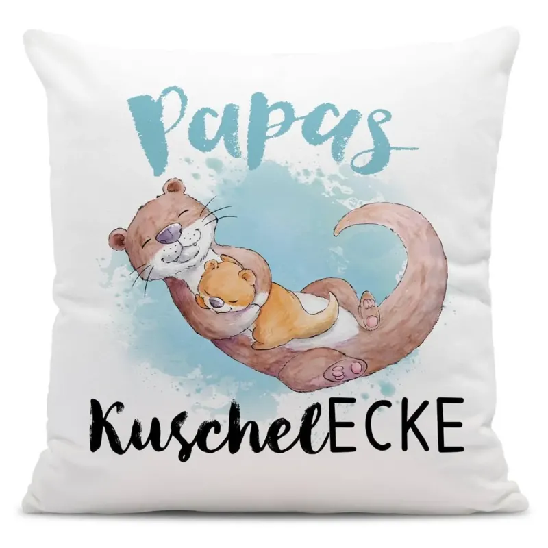 Bild: Kissen - Papa's Kuschelecke (Otter).