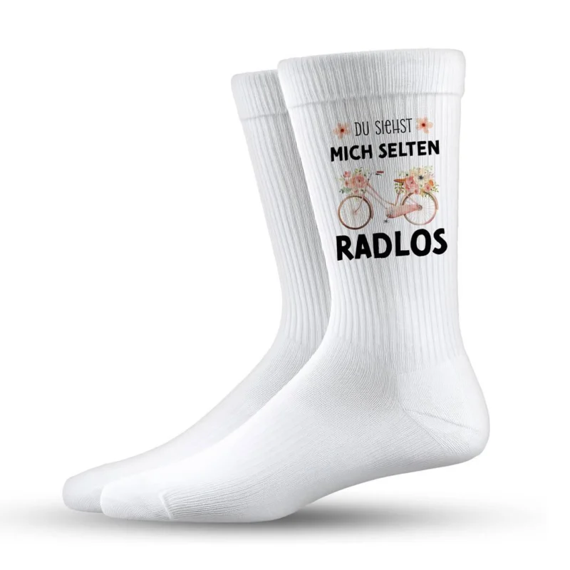 Bild: Socken - Du siehst mich selten Radlos.