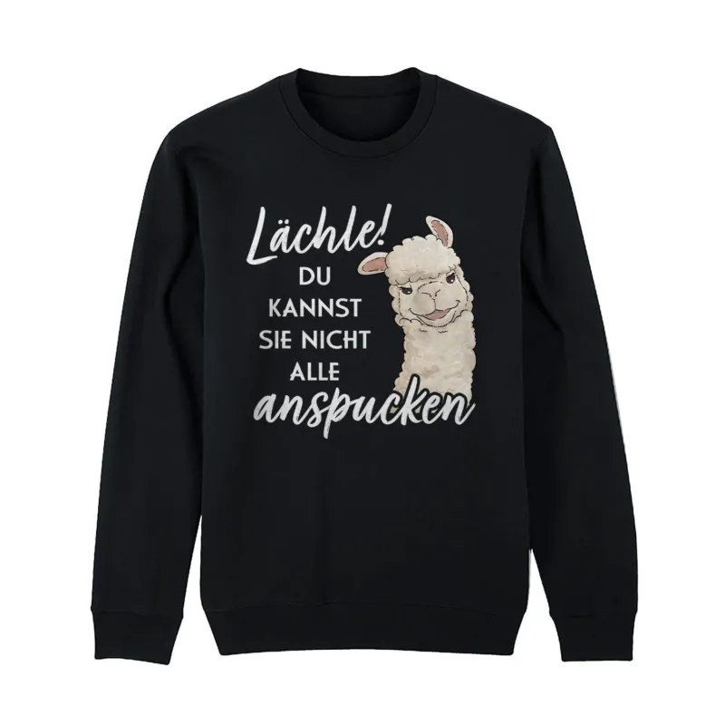 Pullover - Lächle! Du kannst sie nicht alle anspucken (Lama)