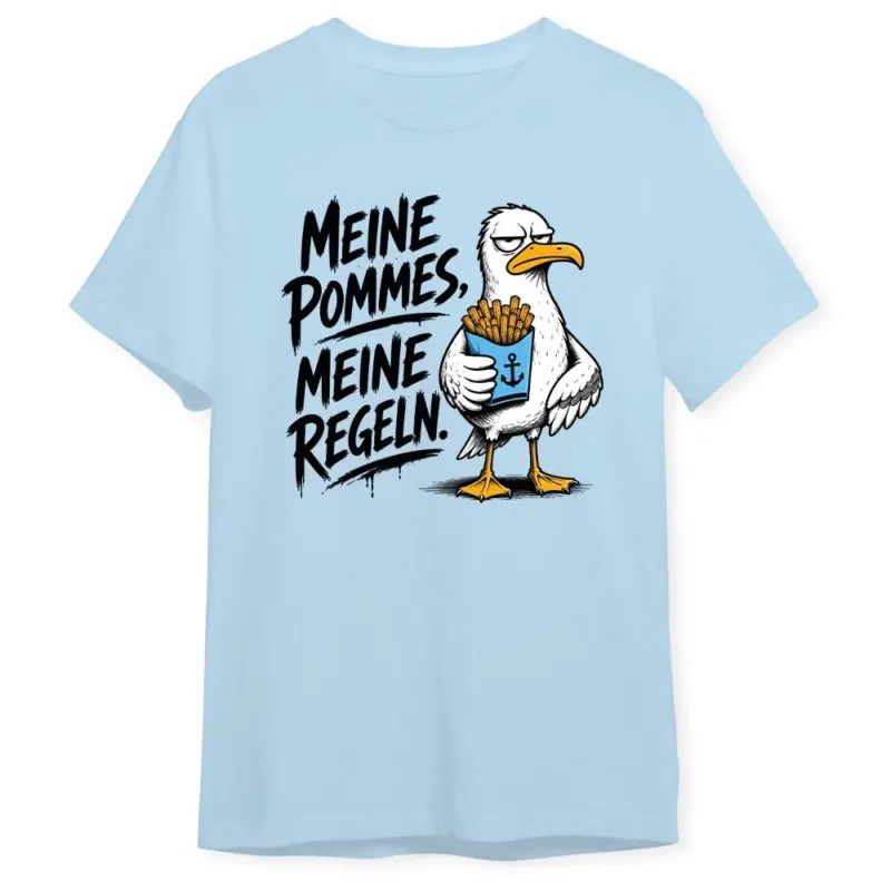 Bild: T-Shirt - Meine Pommes, meine Regeln. (Möwe).