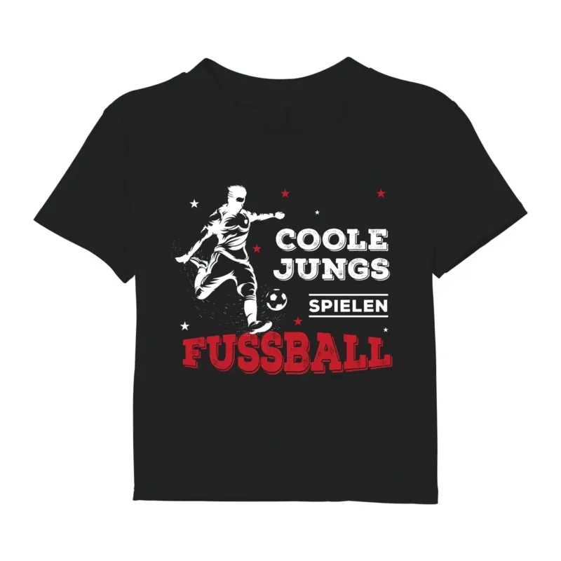 Bild: T-Shirt Kinder - Coole Jungs spielen Fußball.