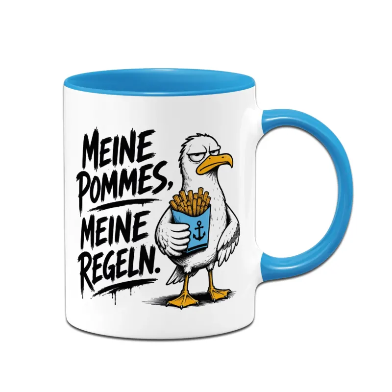 Bild: Möwen Tasse - Meine Pommes, meine Regeln..