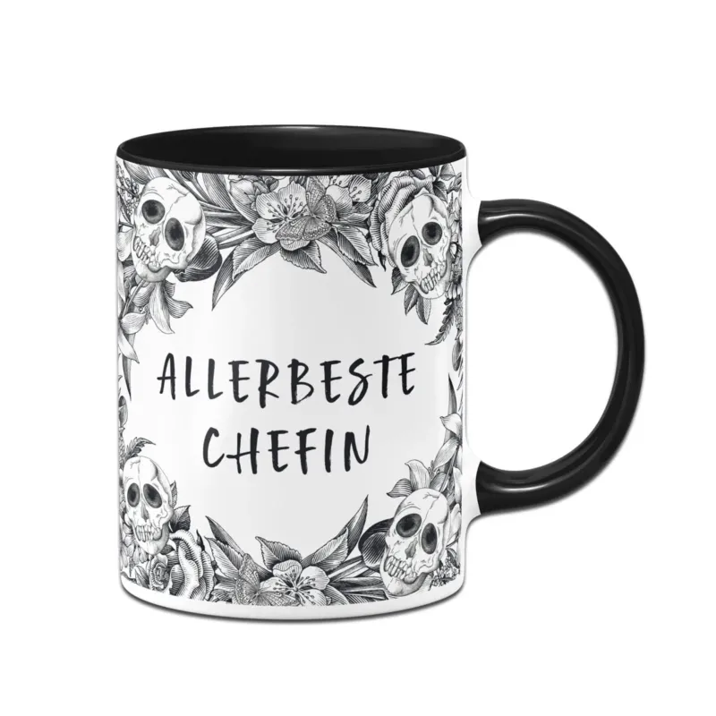 Bild: Tasse - Allerbeste Chefin - Skull Statement.