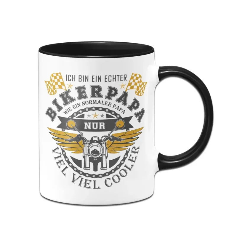 Bild: Motorrad Tasse - Ich bin ein echter Biker Papa.