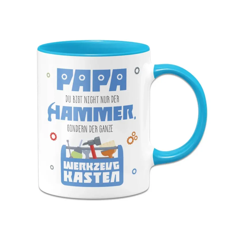 Bild: Tasse - Papa du bist nicht nur der Hammer, sondern der ganze Werkzeugkasten.