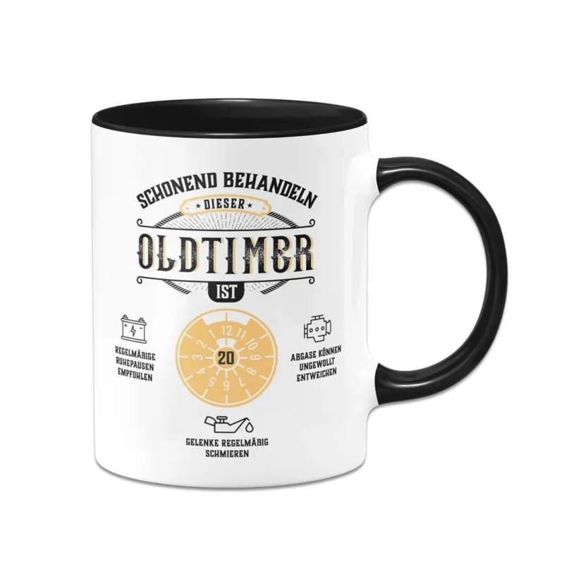 Bild: Tasse - Schonend behandeln Dieser Oldtimer ist - Geburtstagszahl -.