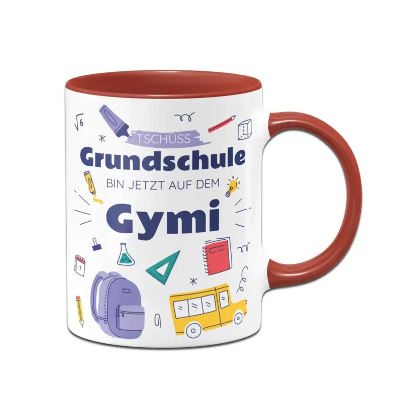 Bild: Tasse Schulwechsel - Tschüss Grundschule - Bin jetzt auf dem Gymi.