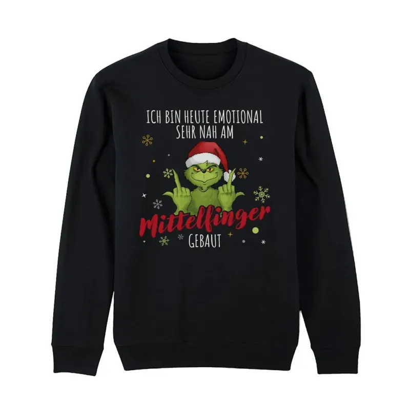 Bild: Weihnachtspullover - Weihnachtsmuffel - Ich bin heute emotional sehr nah am Mittelfinger gebaut. (LH).