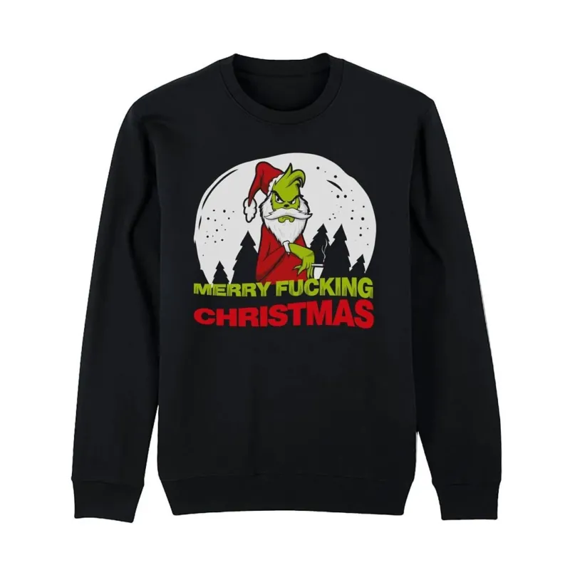 Bild: Weihnachtspullover - Weihnachtsmuffel - Merry fucking Christmas.