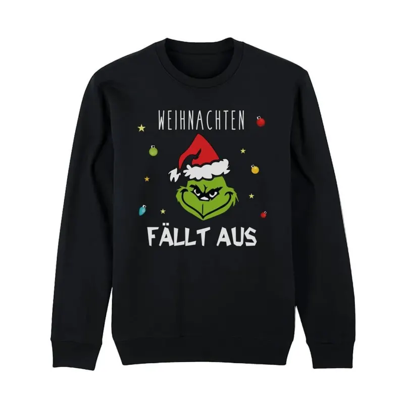 Bild: Weihnachtspullover - Grinch - Weihnachten fällt aus (Gesicht).