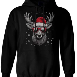 Bild: Hoodie - Cooles Weihnachtsmann-Rentier.