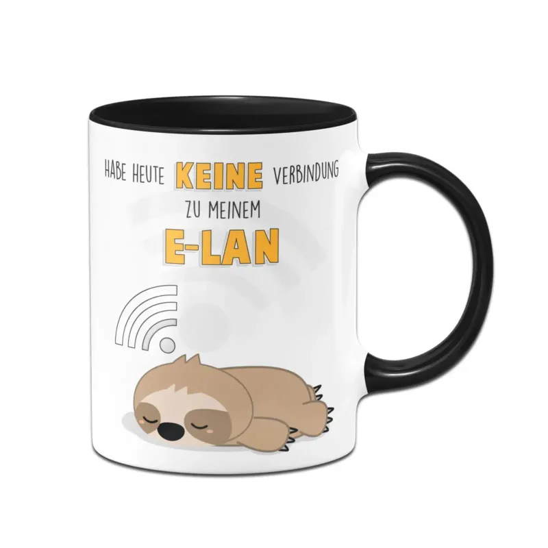 Bild: Faultier Tasse - Habe heute keine Verbindung zu meinem E-LAN.