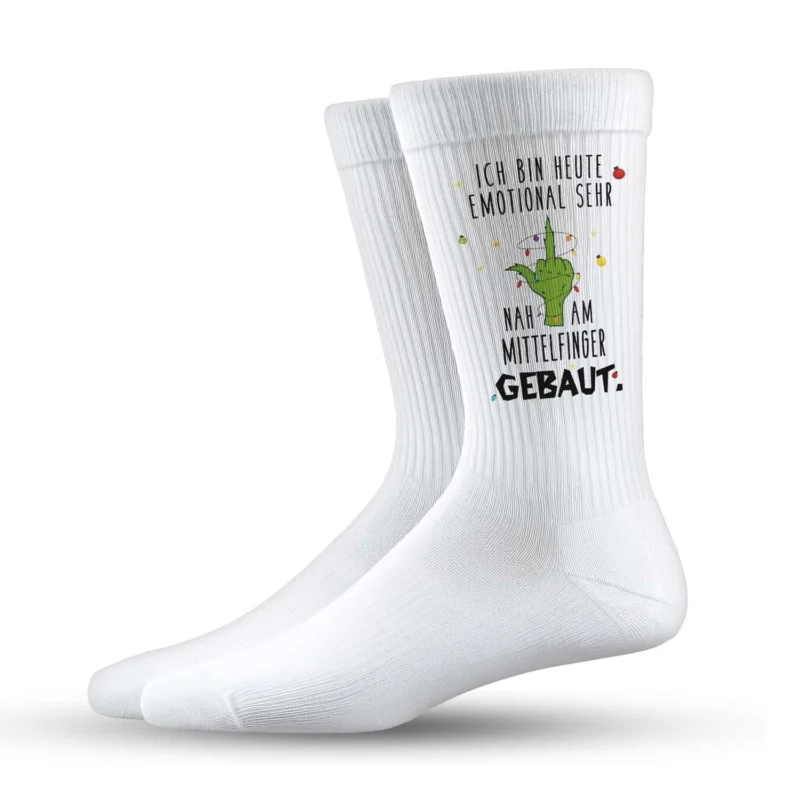 Bild: Socken - Weihnachtsmuffel - Ich bin heute emotional sehr nah am Mittelfinger gebaut.