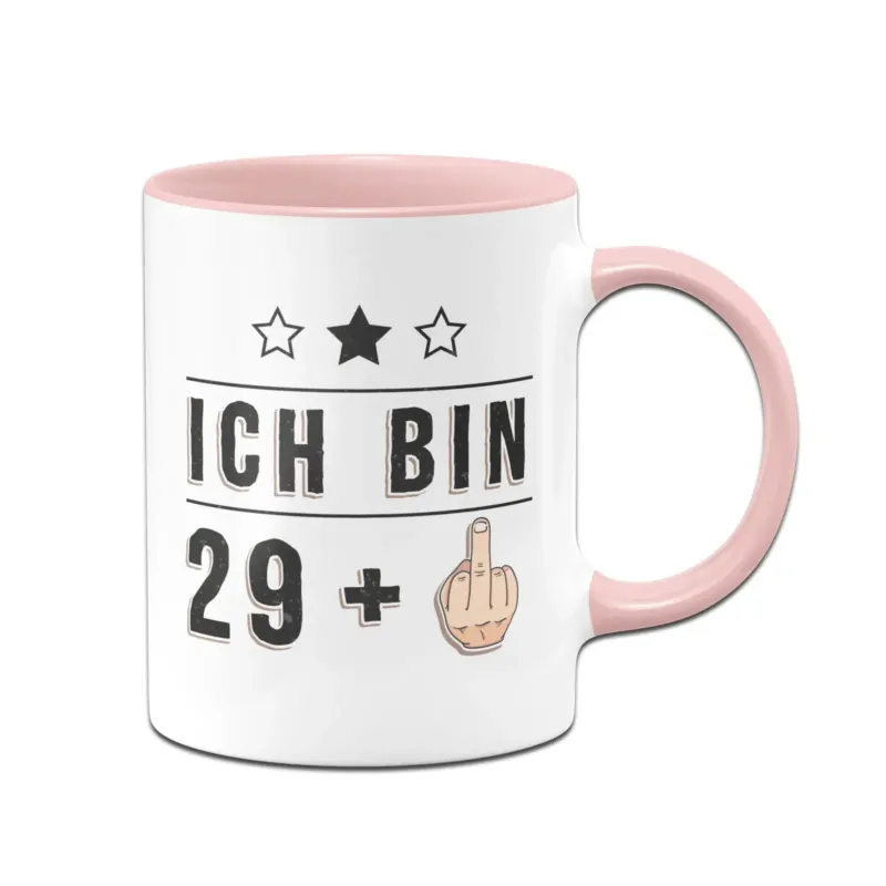 Bild: Tasse - Ich bin 29 + Mittelfinger.