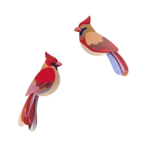Wanddeko 3D Kardinäle Vögel 2er Set