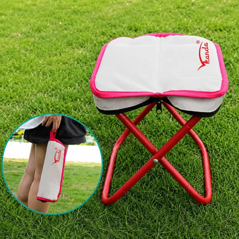 Space-Saving Lightweight Stainless Steel Foldable Stool