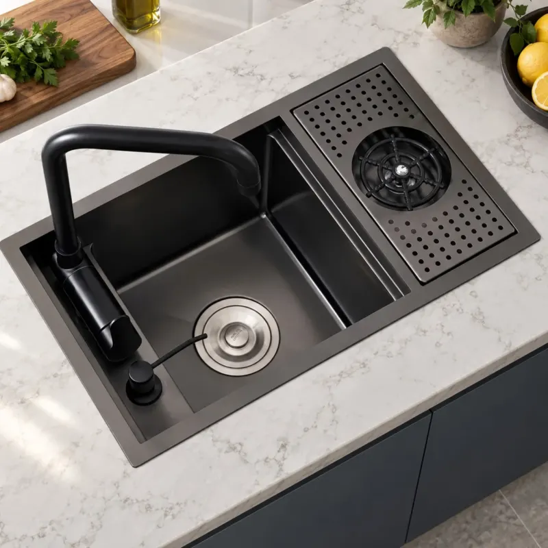 Ombretta Hidden Concealed Kitchen Sink Cover Board